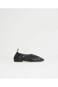 Mansur Gavriel Women's Ruched Ballerina Shoes in black - women's flats