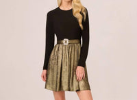 Aidan Mattox - Jersey Metallic Short Dress