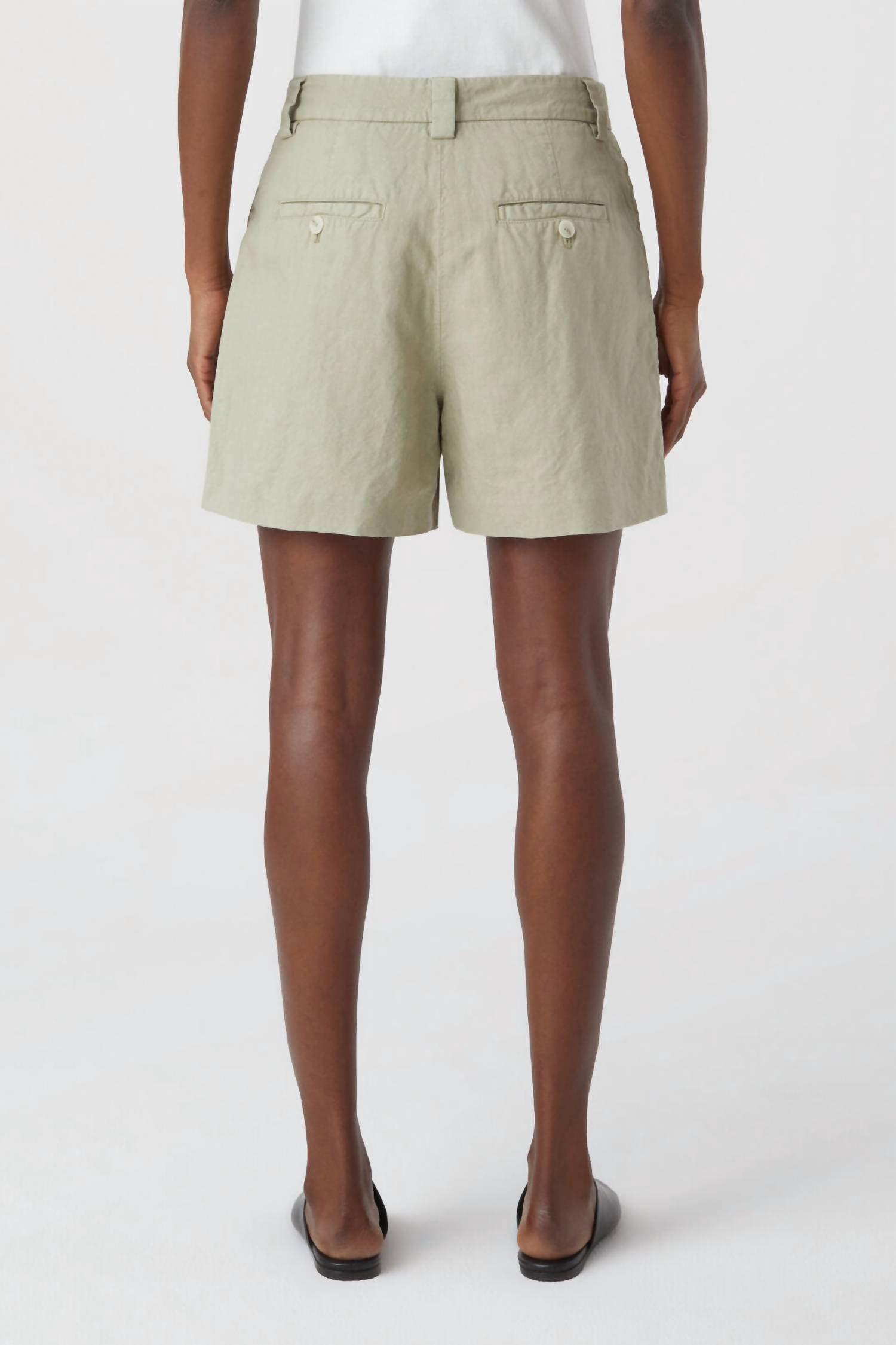 Closed - Mid Waist Linen Cotton Blend Shorts