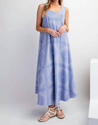 Easel - Sleeveless Printed Dress