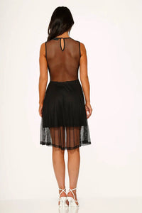 Orchid Bloom - Fishnet Sleeveless Dress