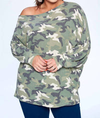 Emerald Collection - Slouchy One Shoulder Dolman Top