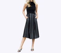 Thml - Mixed Media Faux Leather Dress