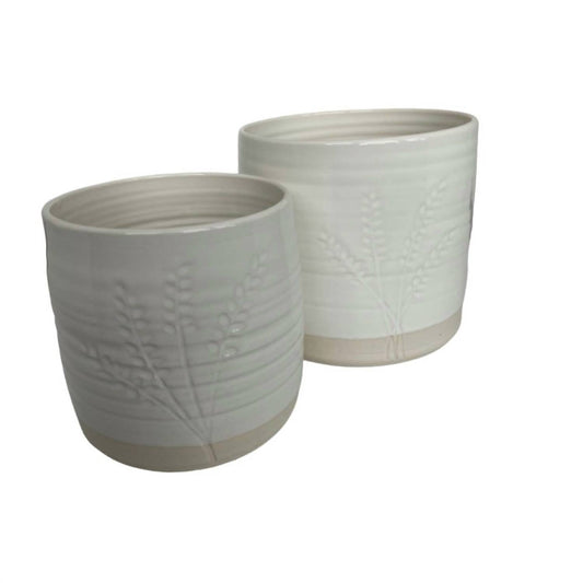 Lulu - Lavender Etched Crock - Small