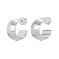 Eklexic - Women's Wide Peak Huggie Hoops