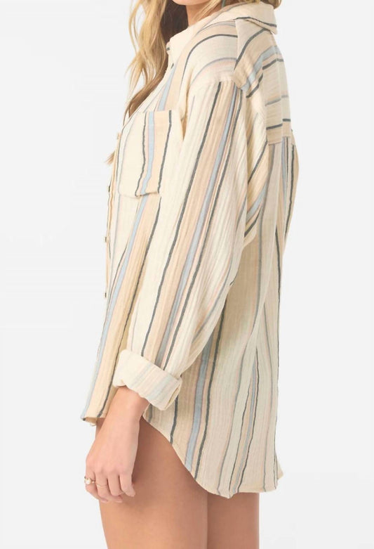 O'Neill - Leni Stripe Relaxed Button Down Top