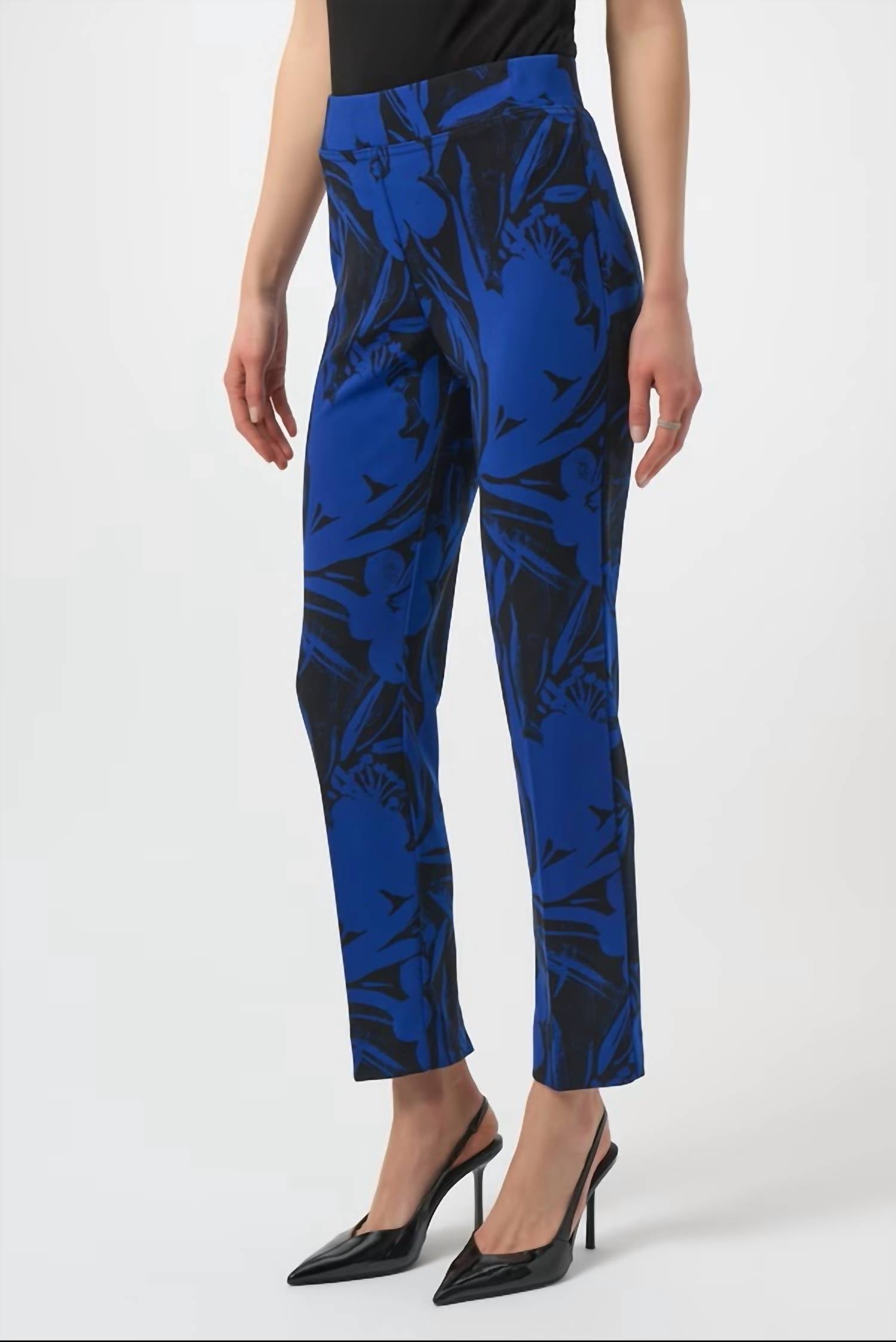 Joseph Ribkoff - Floral High Waisted Trousers