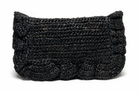 Laggo - Women's Riwana Raffia Ruffle Clutch
