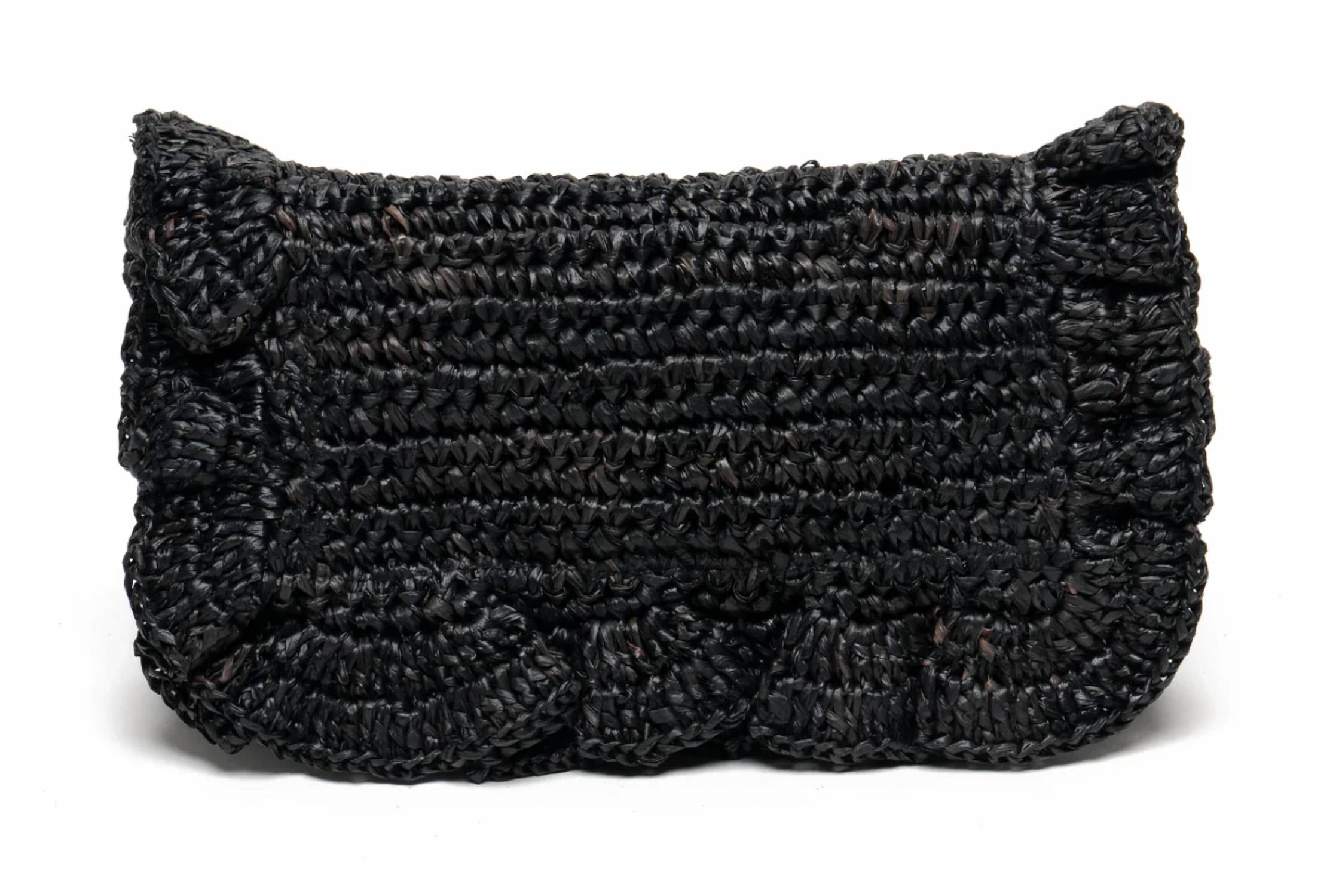 Laggo - Women's Riwana Raffia Ruffle Clutch