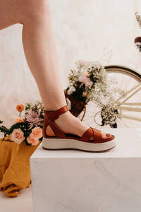 Mia - Women's Cross Stride Vegan Platform Sandals
