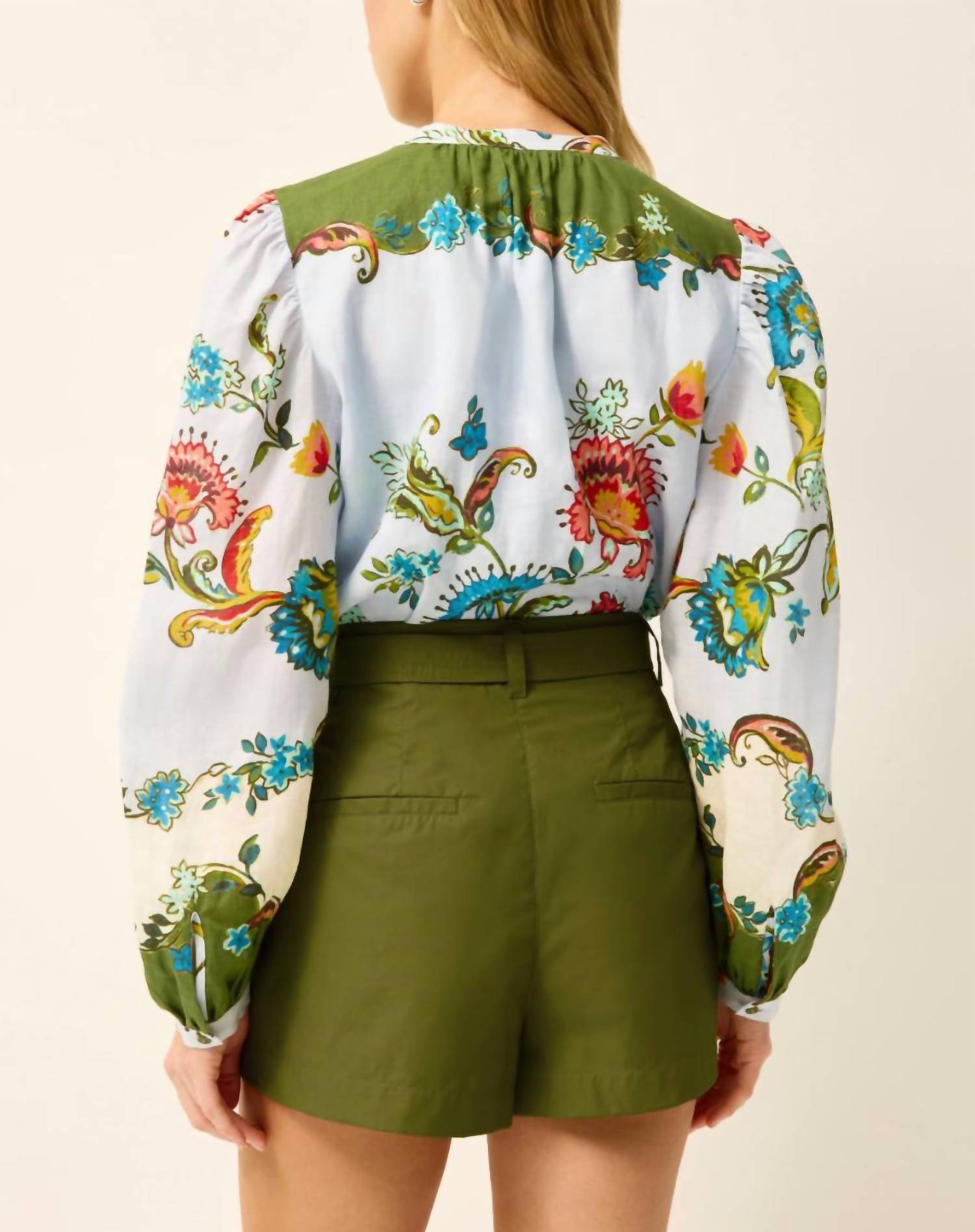 Marie Oliver Kendra Blouse in delphi - women's blouse - detail view