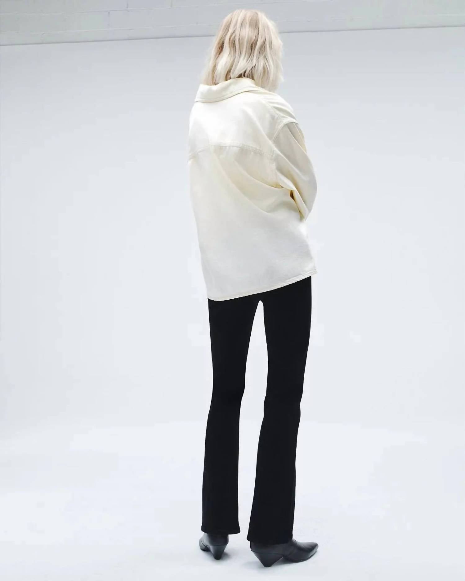 Rag & Bone Peyton Bootcut Jeans in black - women's pants - detail view
