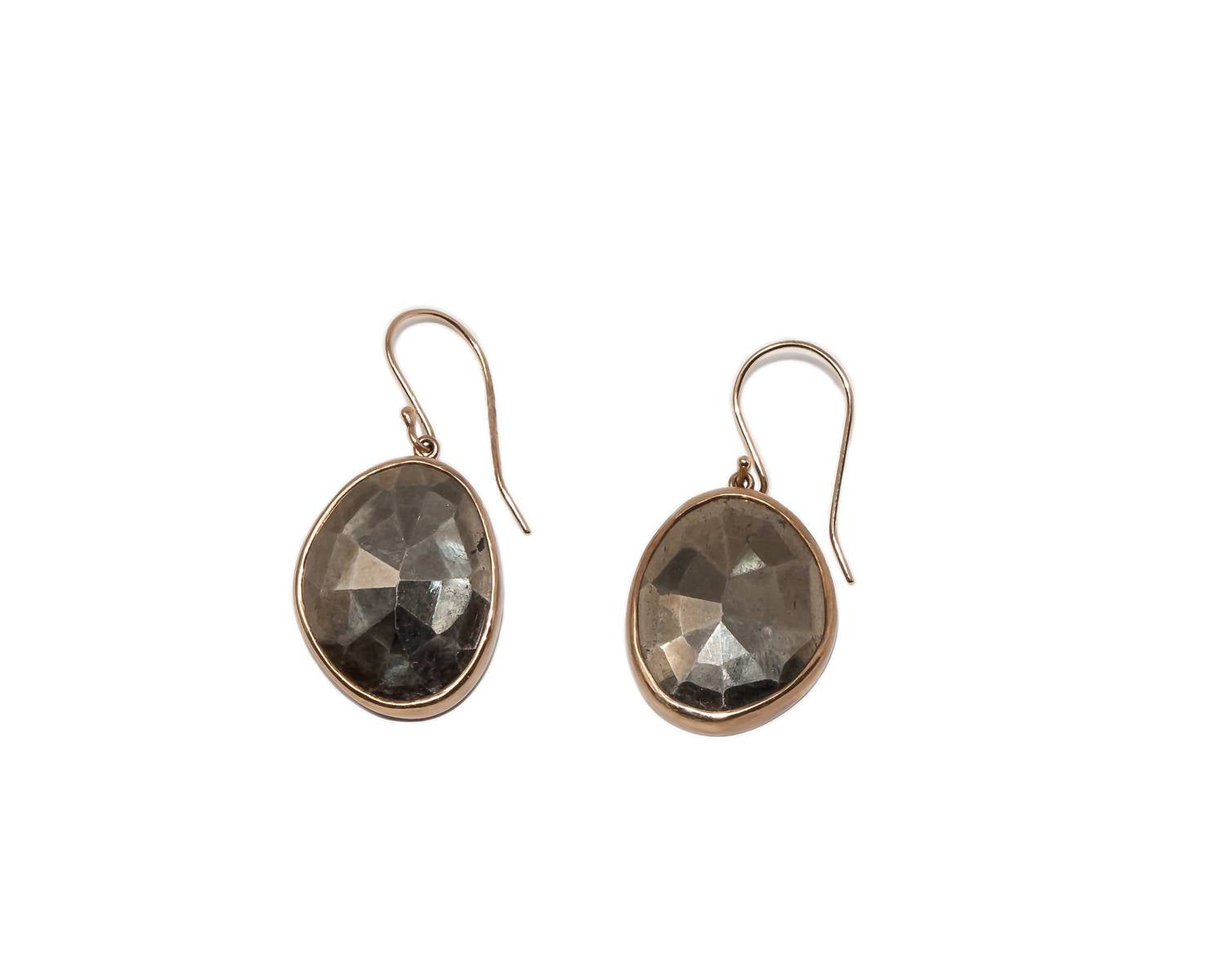 Jamie Joseph - Women's 14k Sterling Silver Pyrite Earrings