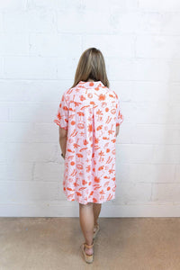 Karlie - Beach Linen Shirt Mini Dress