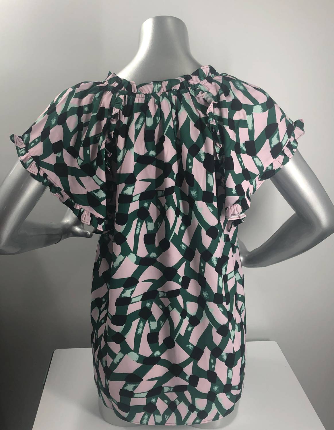 Jade Melody Tam Betsy Ruffle Sleeve Top in bamboo pink - women's t-shirt - alternate view