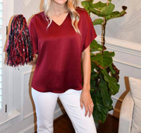 Naked Zebra - Julia Crinkle Satin Blouse