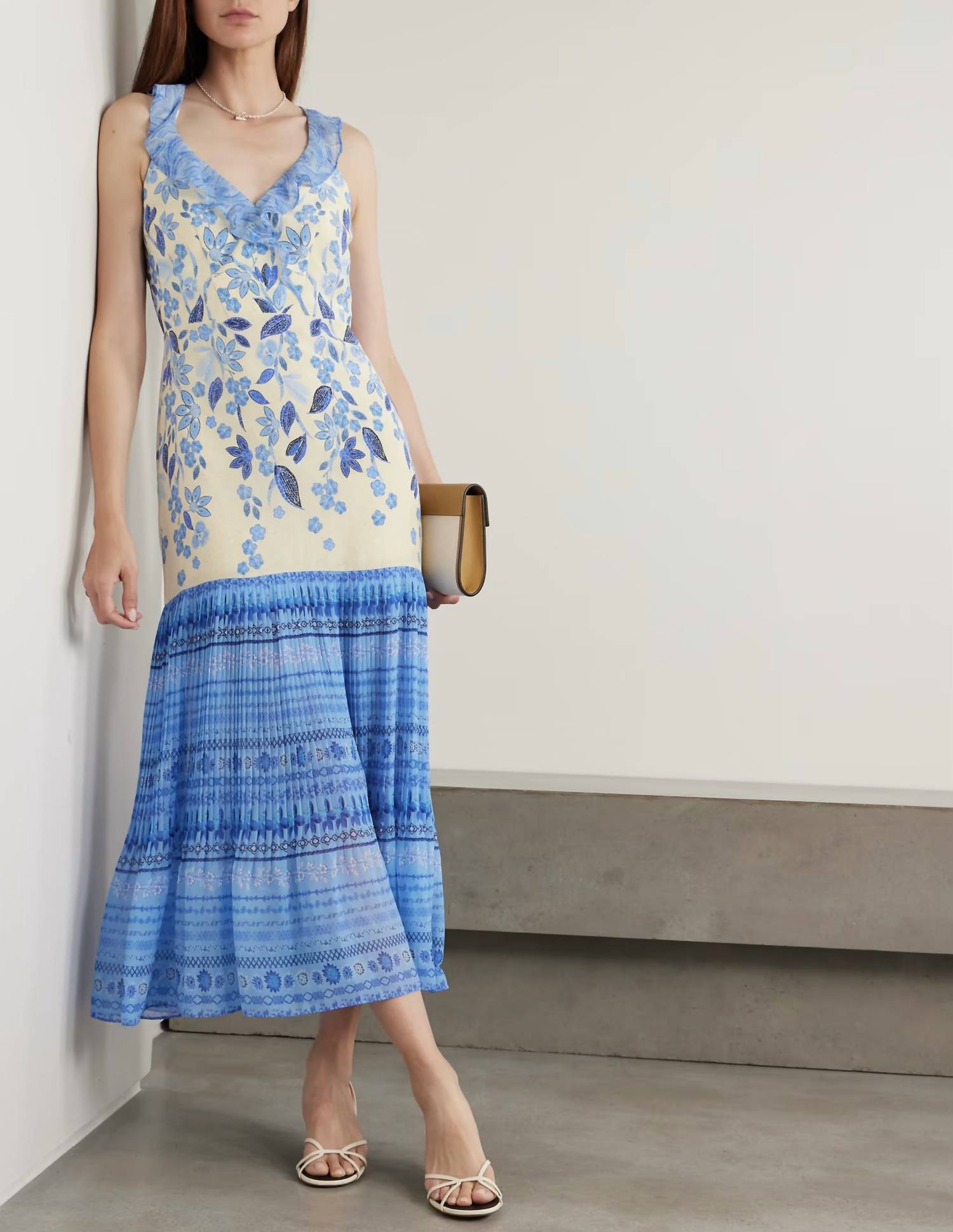 SALONI Amy Midi Dress in millieflori - women's dress