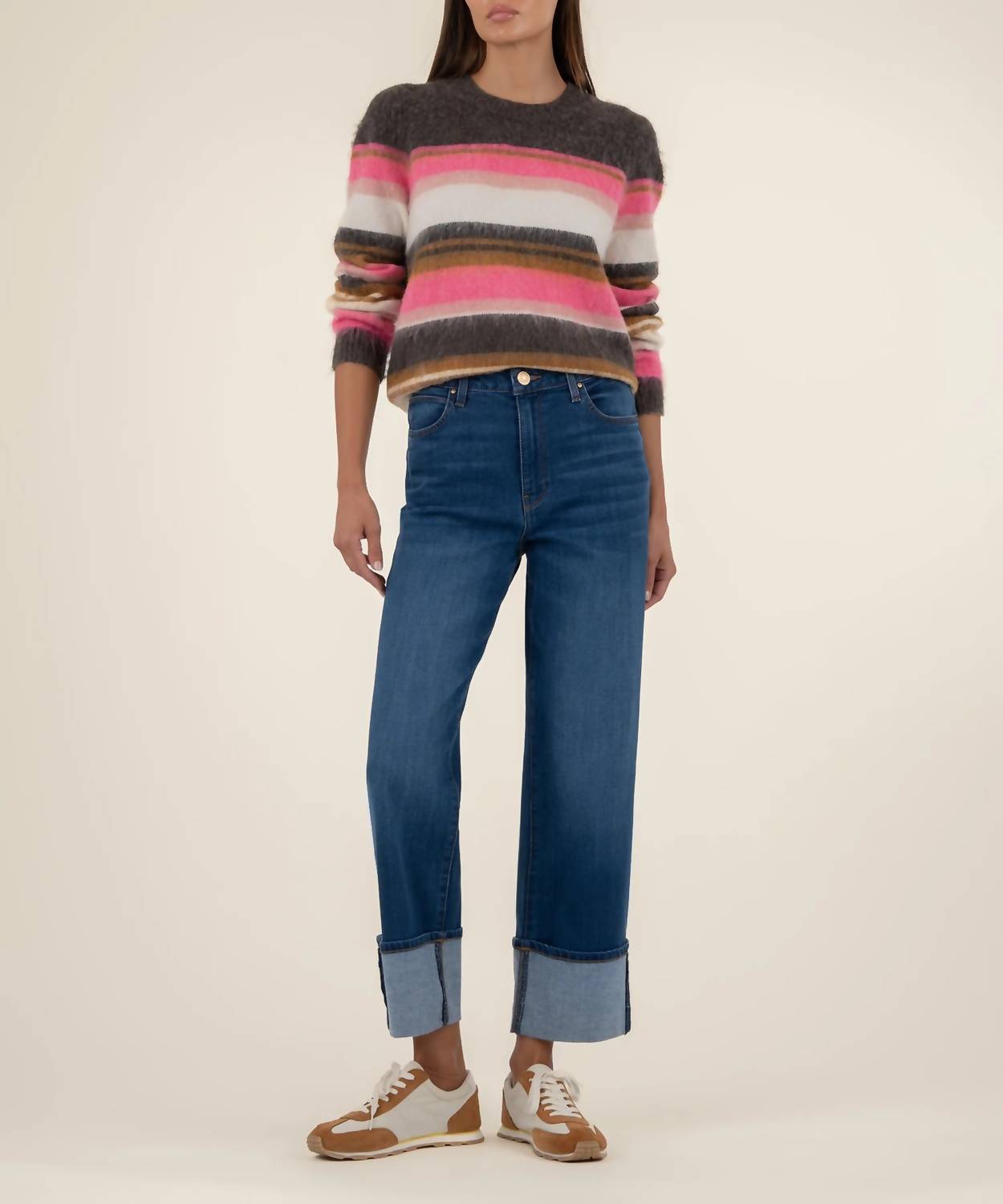 Kut From The Kloth - Elvira Striped Pullover Sweater