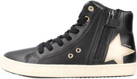 GEOX Girls' Kalispera Sneakers in black platinum - kids' sneaker - detail view