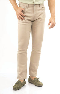 JACHS NEW YORK Straight Fit 5 Pocket Summer Commuter Pant in tan - men's pants
