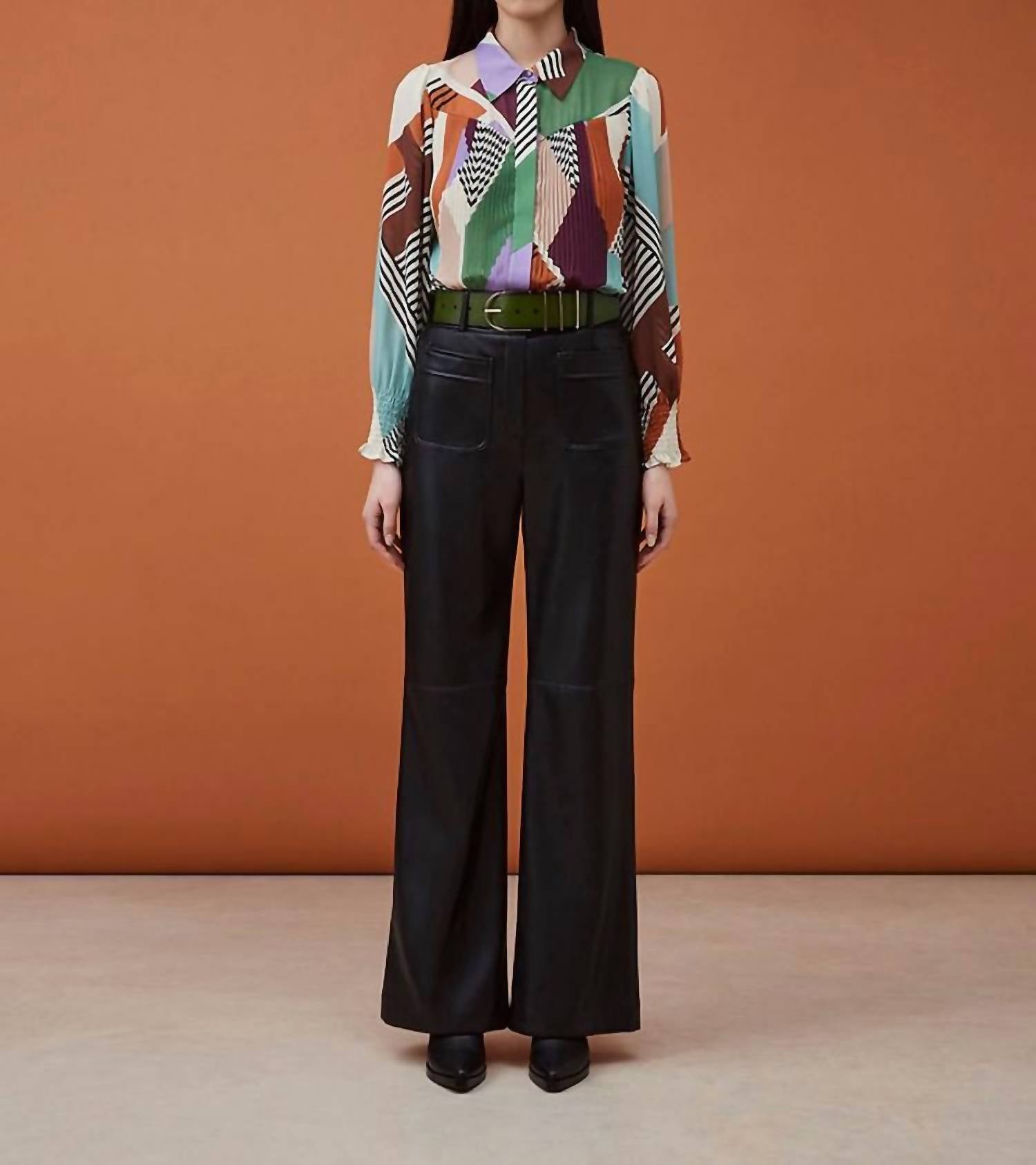 Suncoo - Lison Abstract Print Top