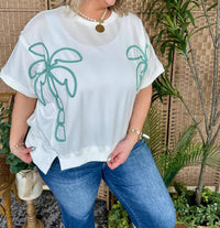 Peach Love - Kokomo Palm Tree Terry Top