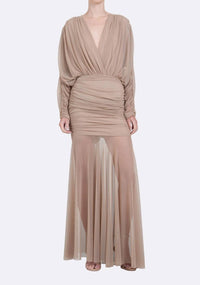 Nonchalant Label - Luca Ruched Mesh Maxi Skirt