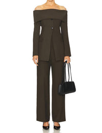 line and dot Marilla Trouser Pants in olive - women's pants - view 5