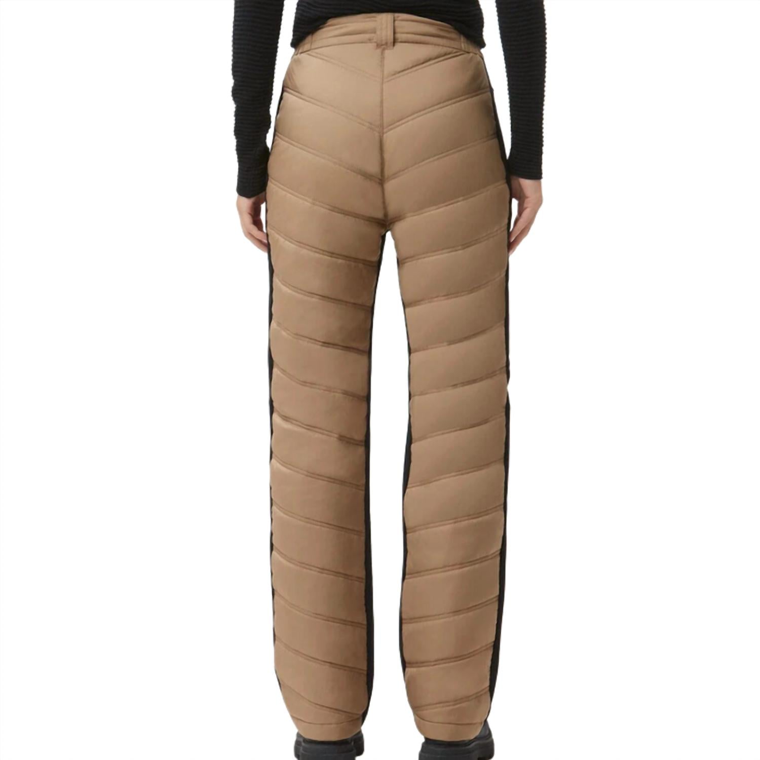 Alp N Rock Women's Kaja Quilted Pant in dark khaki - women's pants - detail view