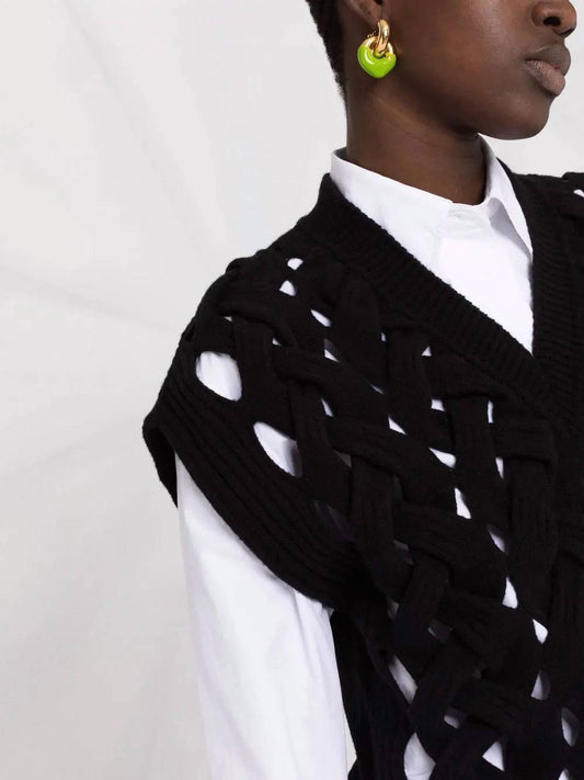 Valentino - Open-knit Wool-blend Vest