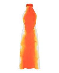 Salvatore Ferragamo - Abstract-Print Halterneck Dress