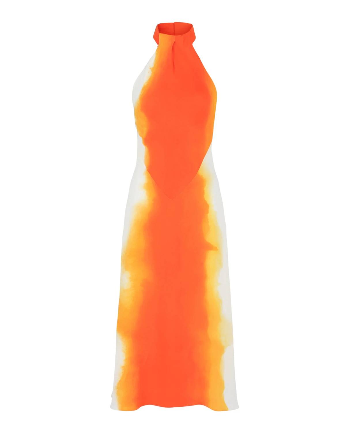 Salvatore Ferragamo - Abstract-Print Halterneck Dress