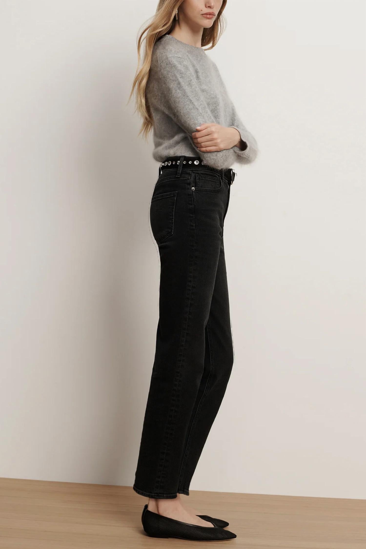 Veronica Beard Leah Straight-Leg Jean in washed onyx - women's jeans - view 4