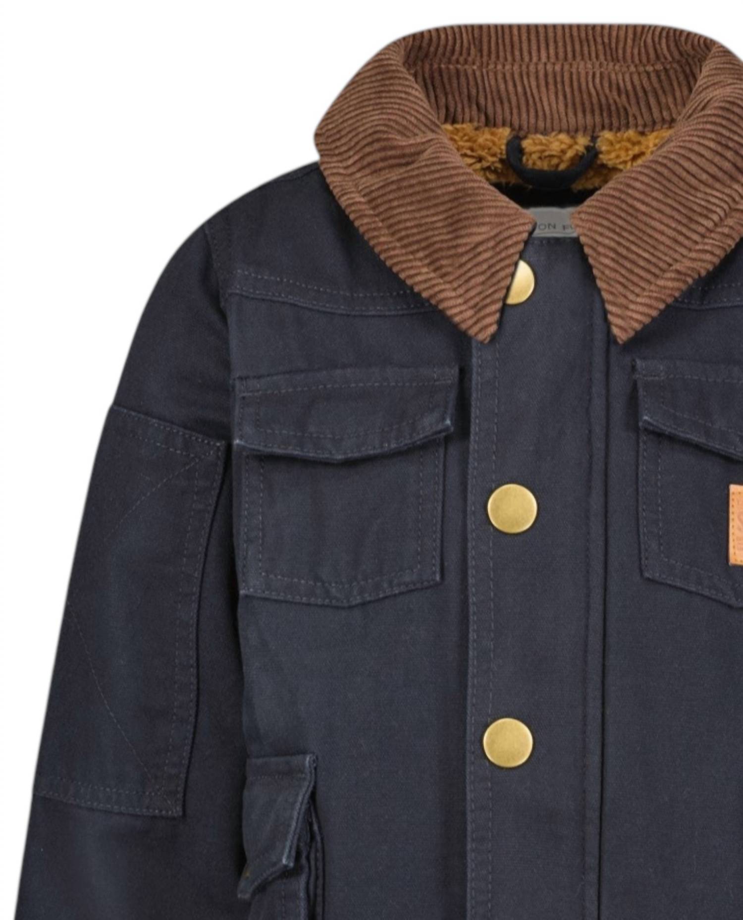 London Fog - Big Boys Button-front Collared Utility Barn Coat