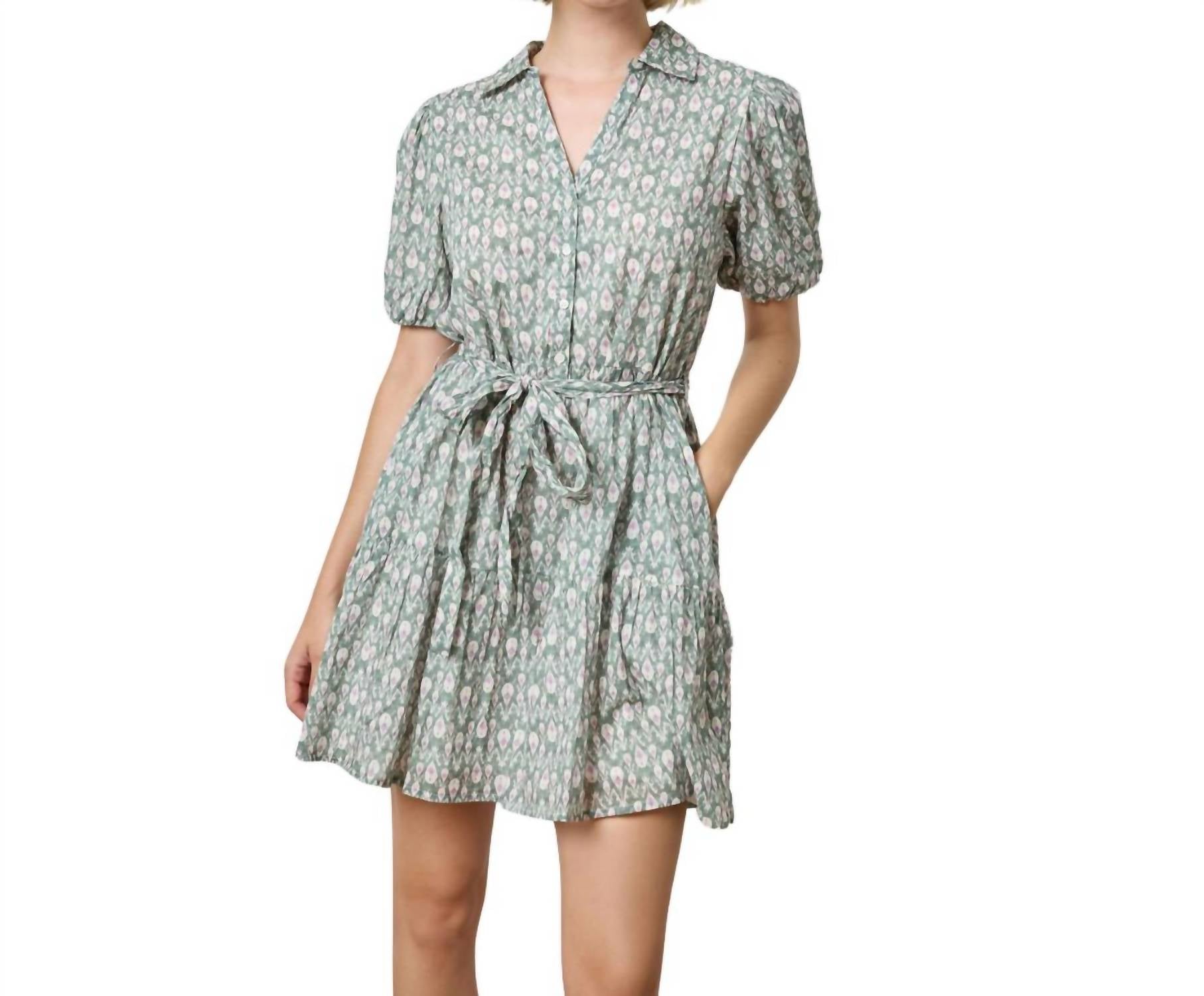 Lilla P - Short Sleeve Tiered Peplum Dress