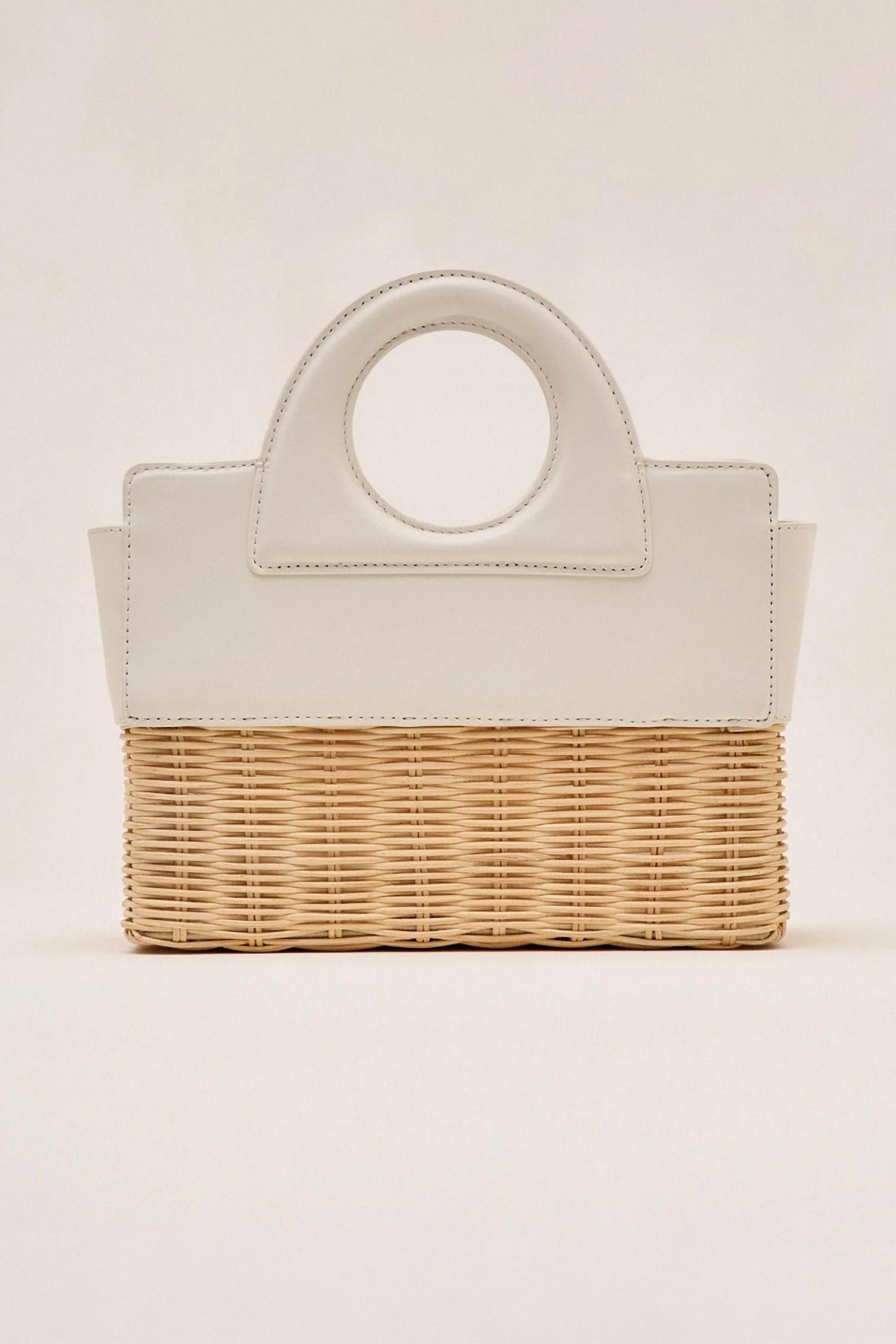 Alexis - Women's Petite Rattan Bag