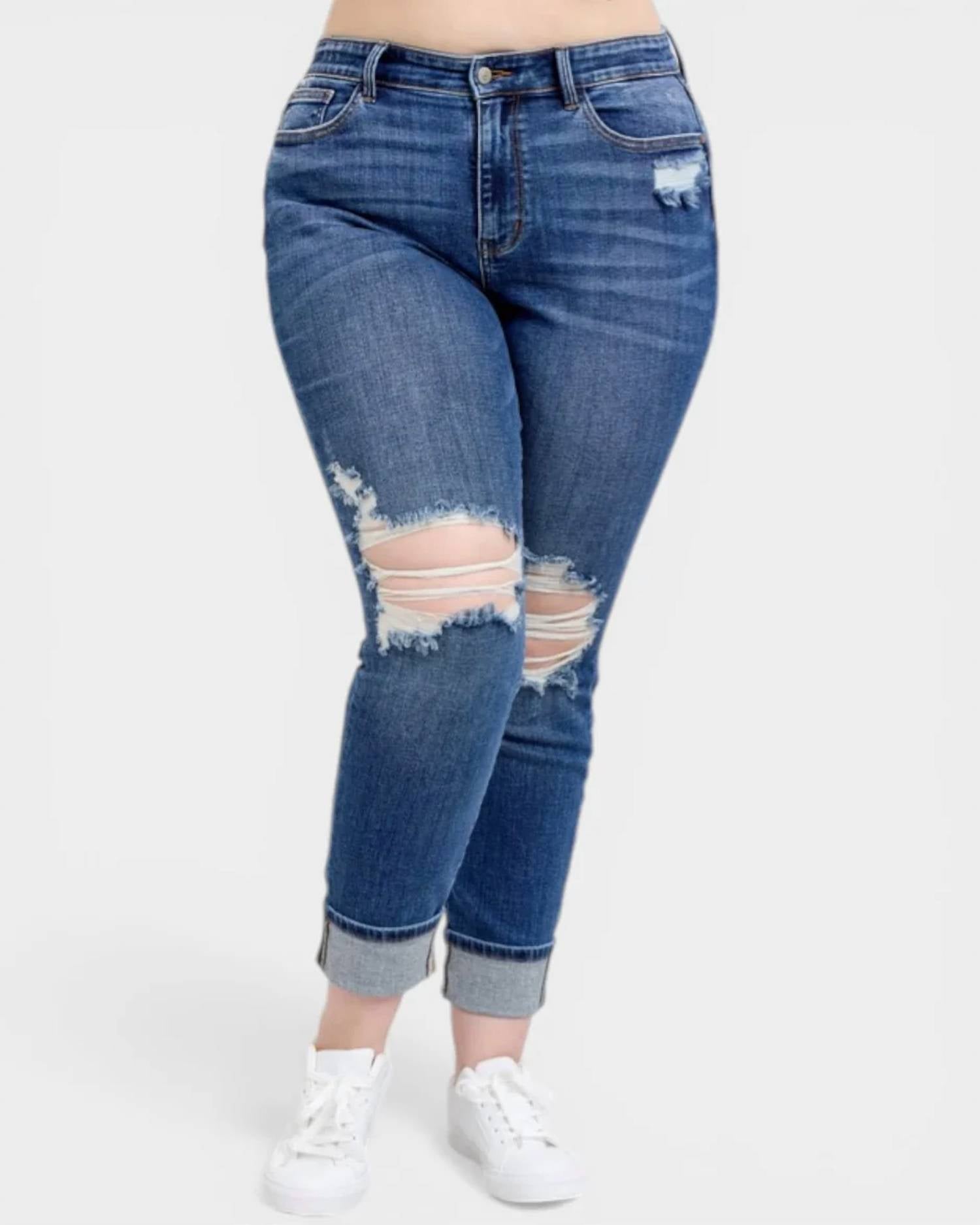 Judy Blue - Mid Rise Boyfriend Fit Jeans