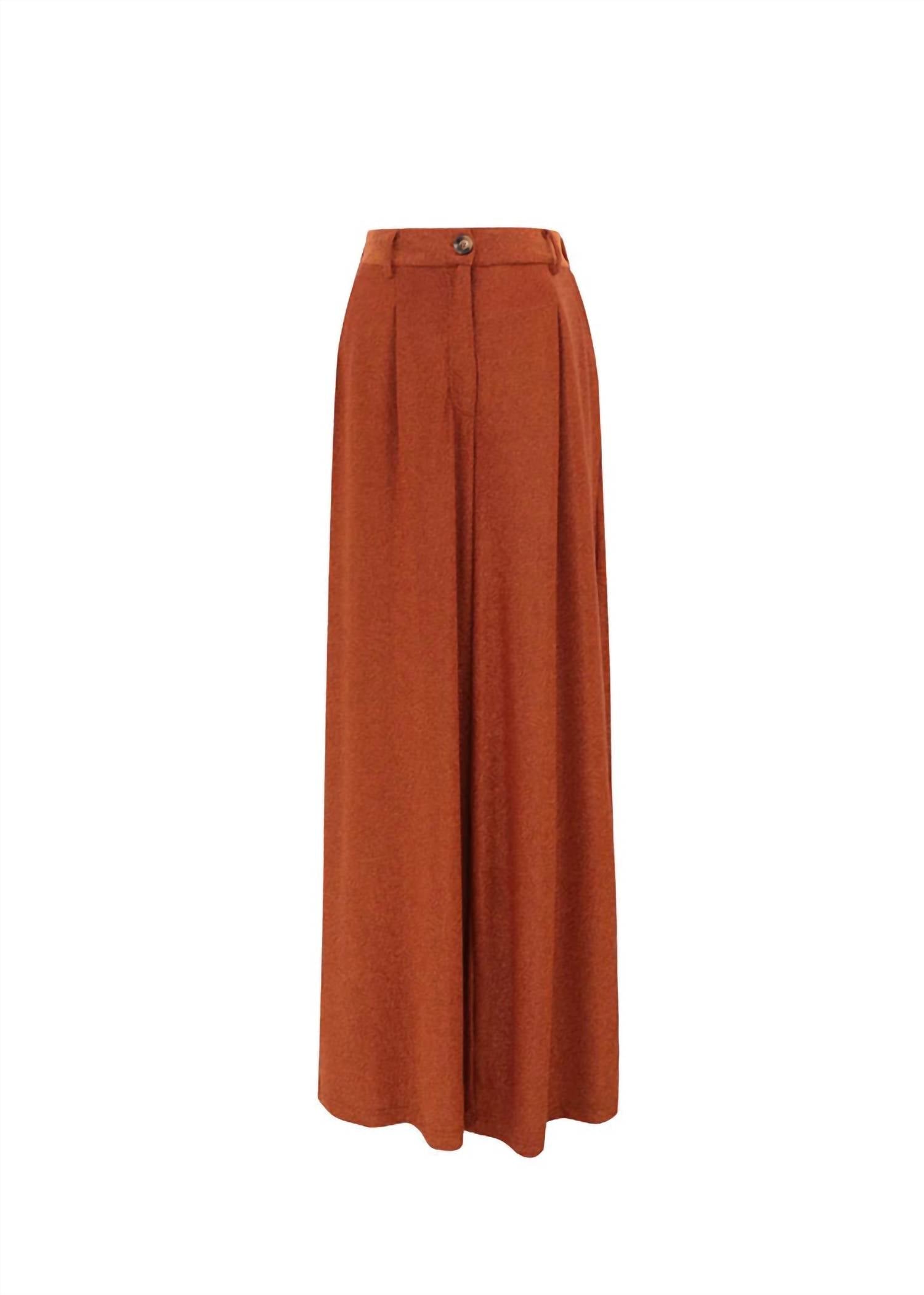 FRNCH Kaya Pants in orange - women's pants - detail view