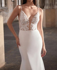 Adore - Beaded Plunging Neckline Wedding Gown