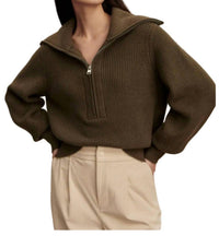 Varley - Maura Half Zip Rib Knit Sweater