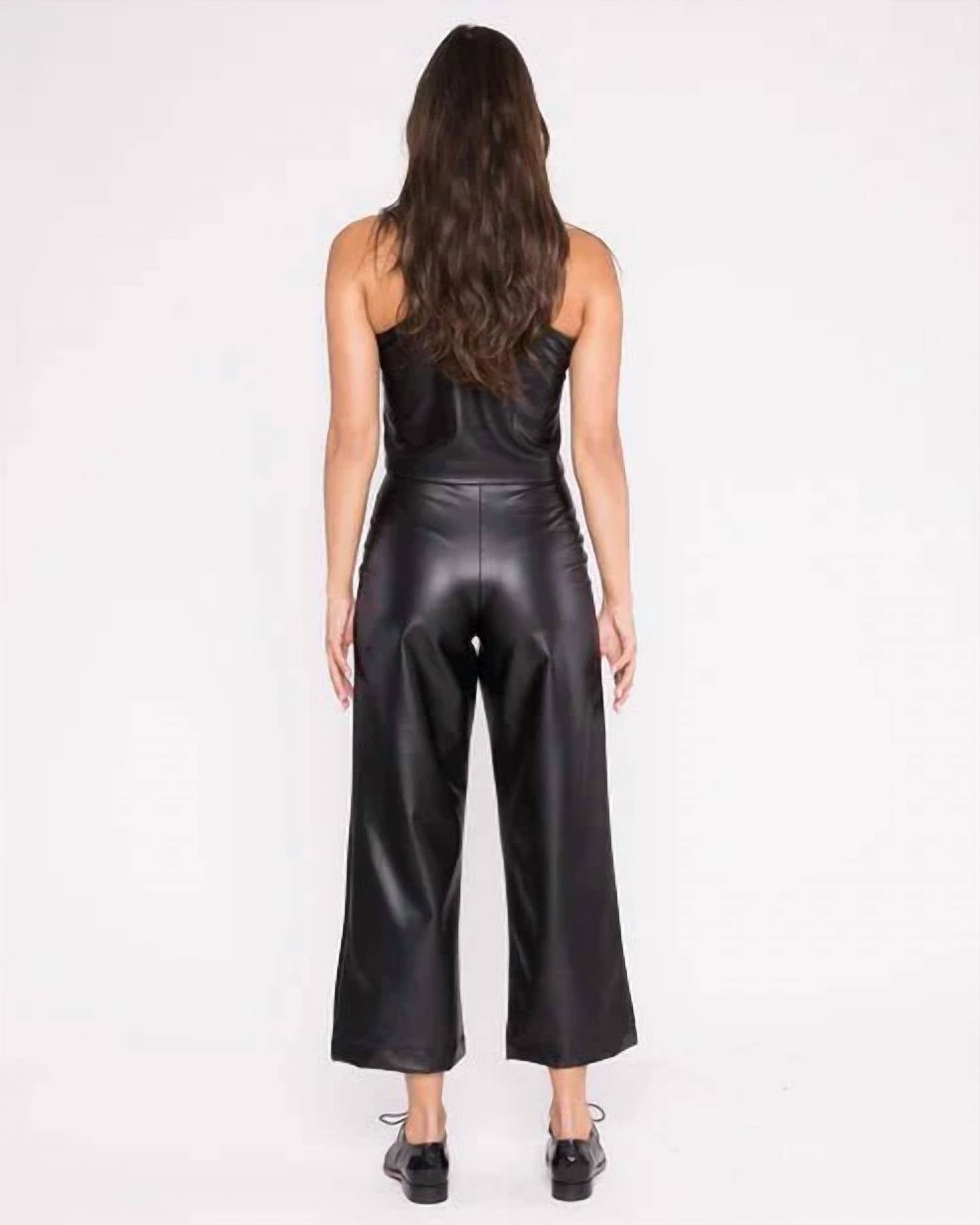 Ripley Rader - Vegan Leather Cropped Straight Leg Pants