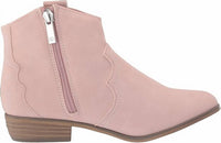 Nina Girls Sariah Ankle Boots in blush suede - kids' boots