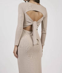 Sage The Label - Dignity Tie Back Knit Midi Dress