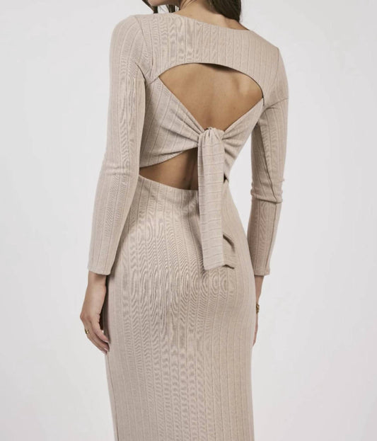 Sage The Label - Dignity Tie Back Knit Midi Dress