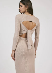 Sage The Label - Dignity Tie Back Knit Midi Dress