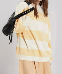 Free People - We The Free Classic Striped Oversized Crewneck Sweater