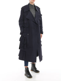 Valentino - Frilled Long Trench Coat