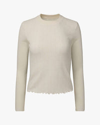We Wore What - Long Sleeve Pointelle Pajama Top