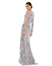Mac Duggal - Illusion Sleeve Lace Dress