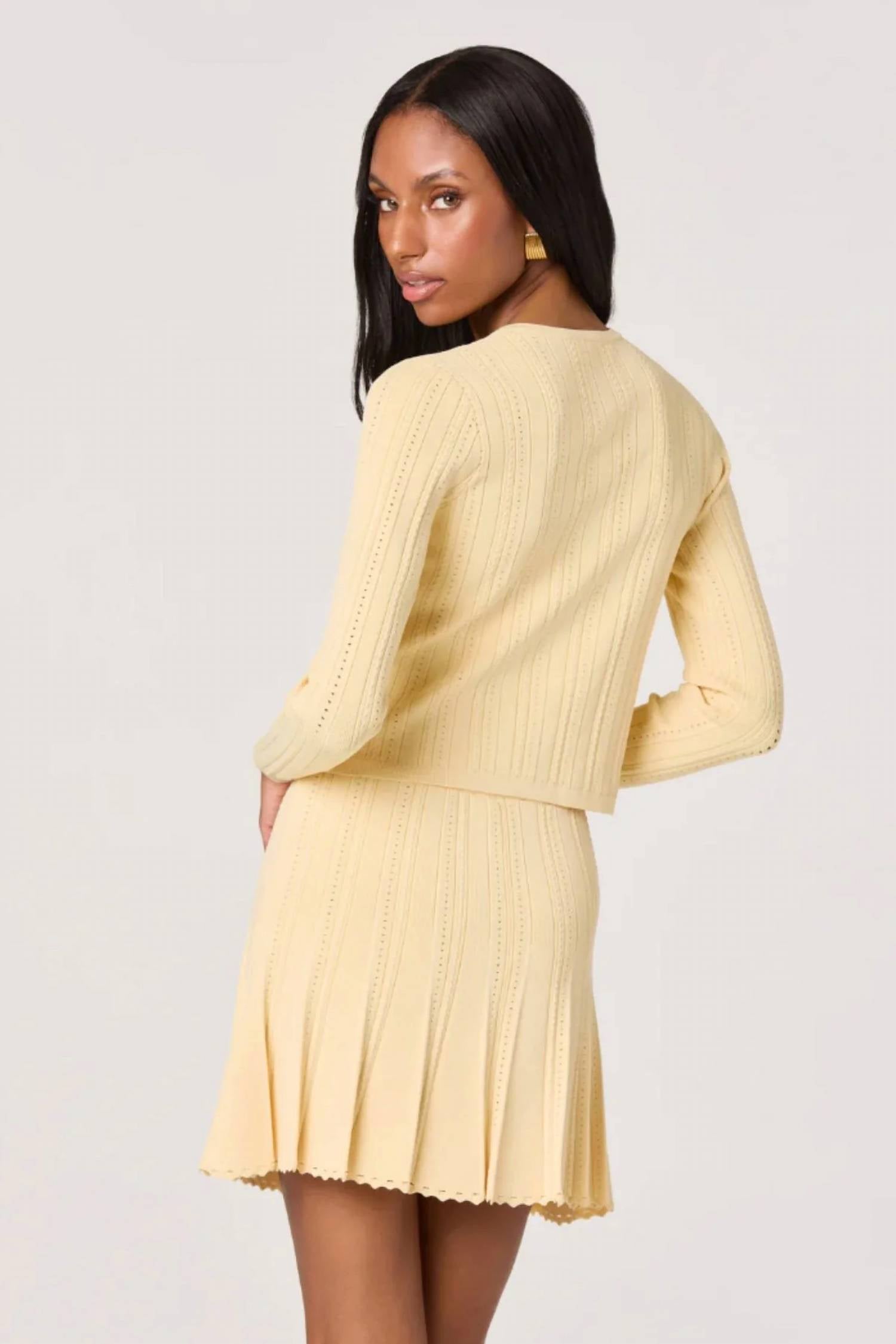 Astr - Myrtle Pointelle Knit Cardigan